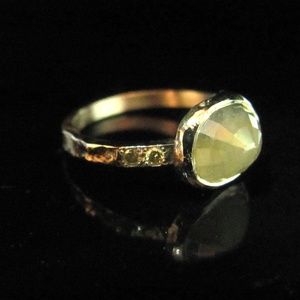 Gold Tourmaline Diamonds ring.